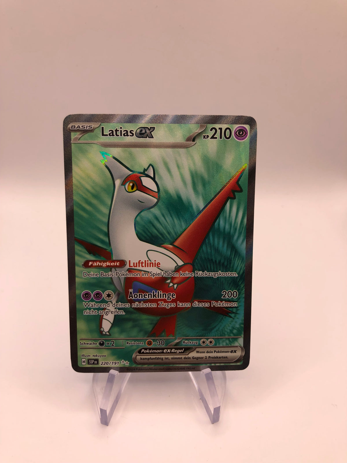 Pokemon Karte EX Fullart Latias 220/191 Deutsch