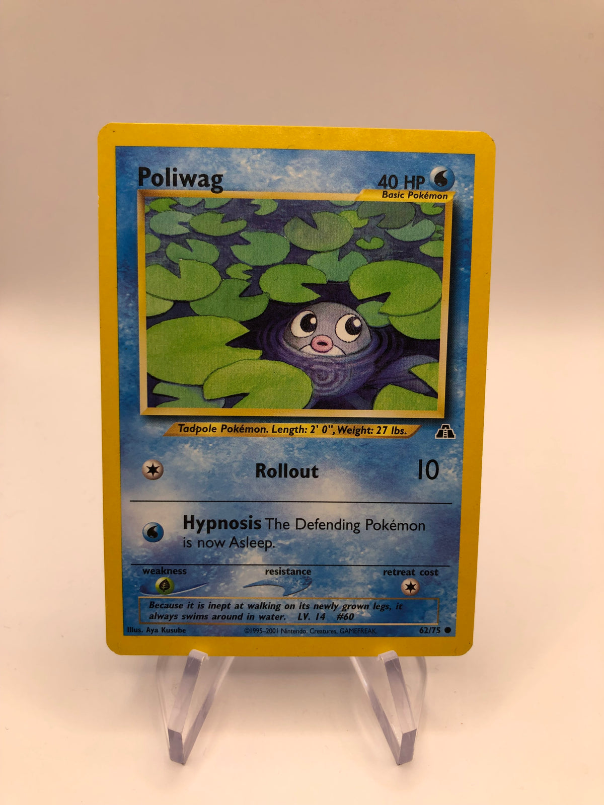 Pokemon Karte Neo Discovery Poliwag 62/75 Englisch