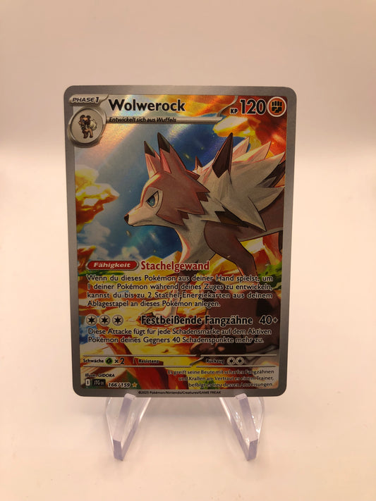 Pokemon Karte Art-Rare Wolwerock 166/159 Deutsch
