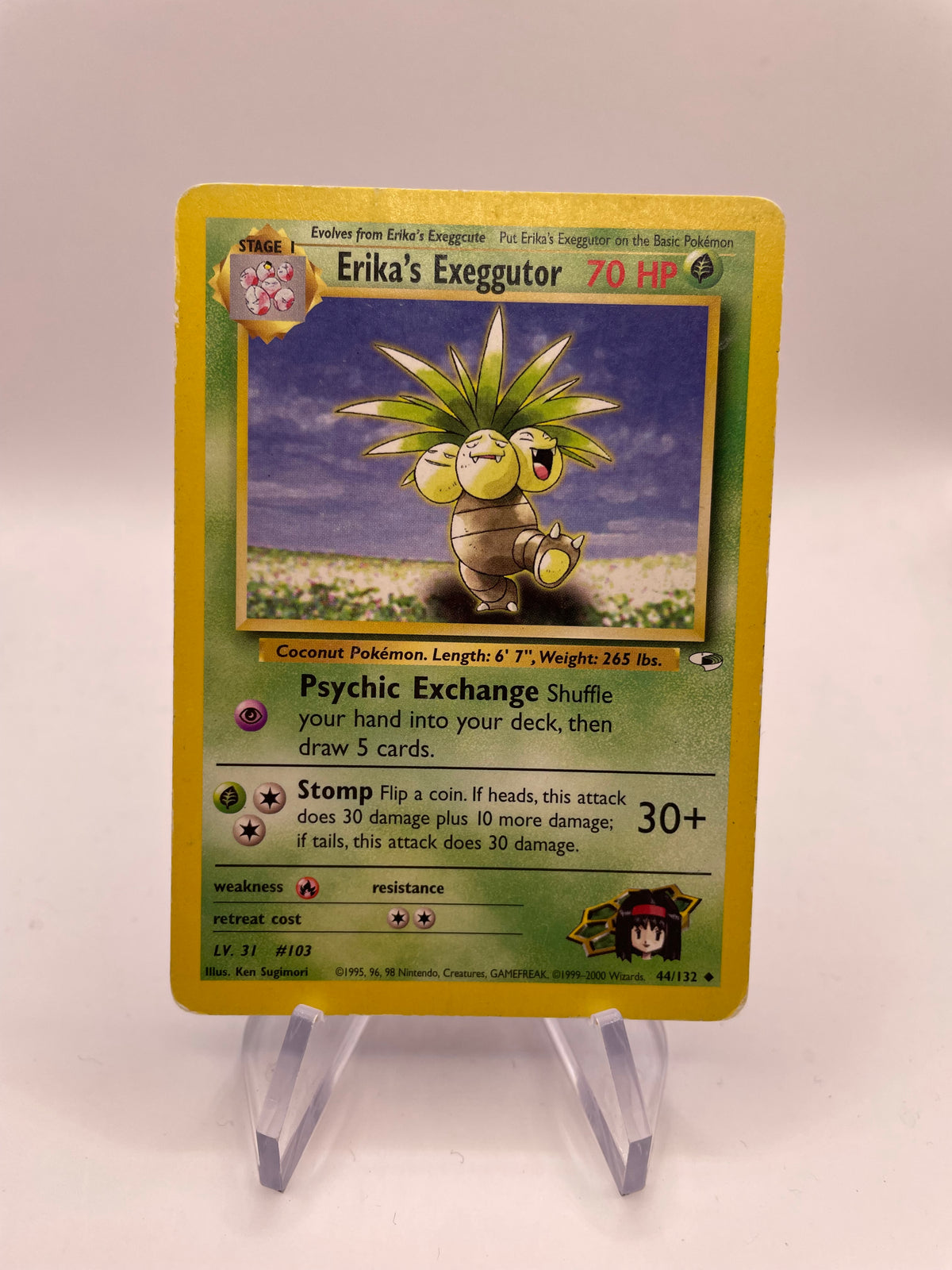 Pokemon Karte Gym Heros Erika’s Exeggutor 44/132 Englisch