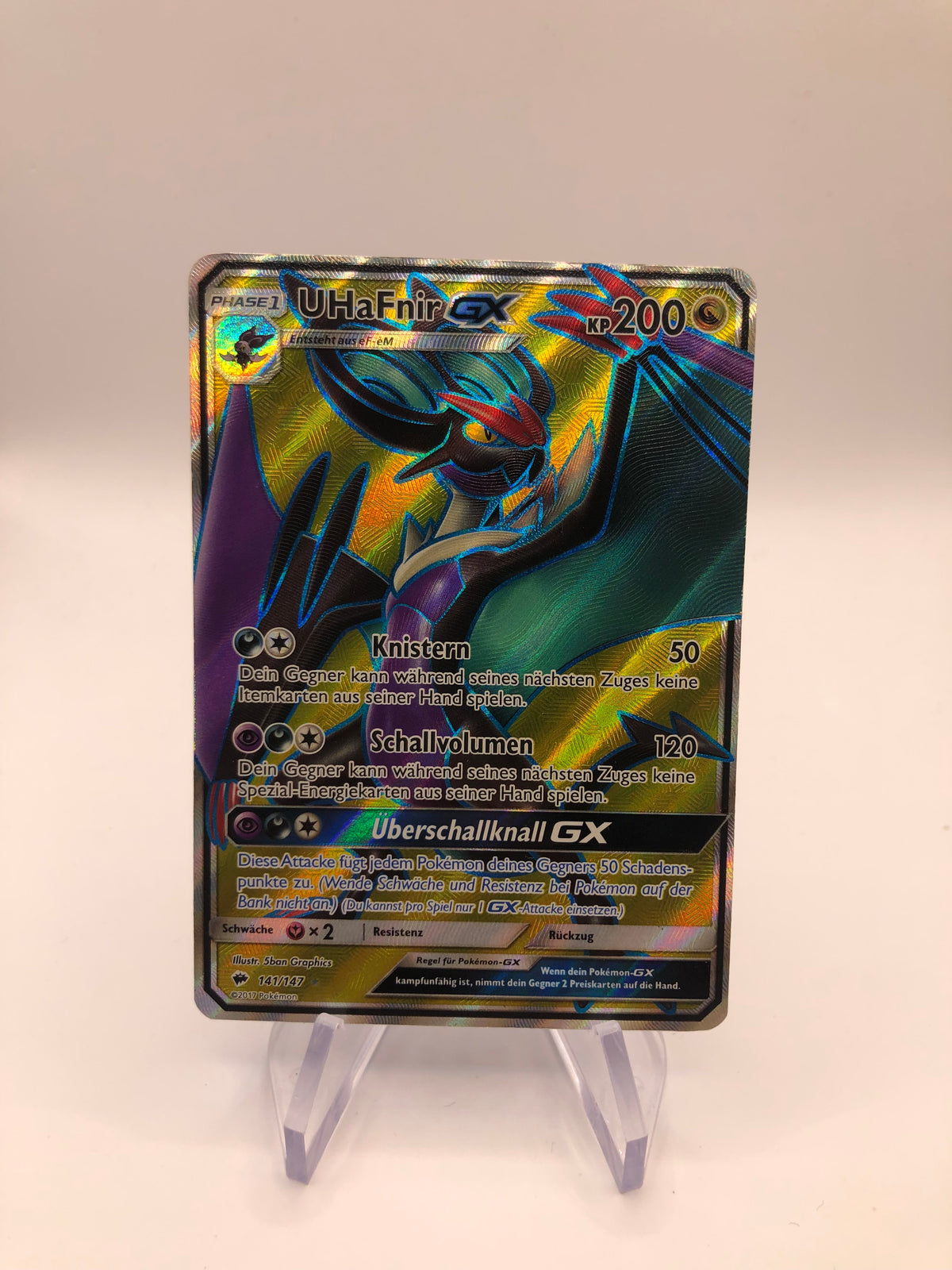 Pokemon Karte GX UHaFnir 141/147 Deutsch