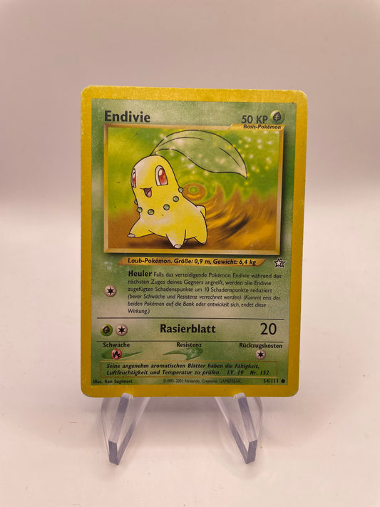 Pokemon Karte Neo Genesis Endivie 54/111 Deutsch