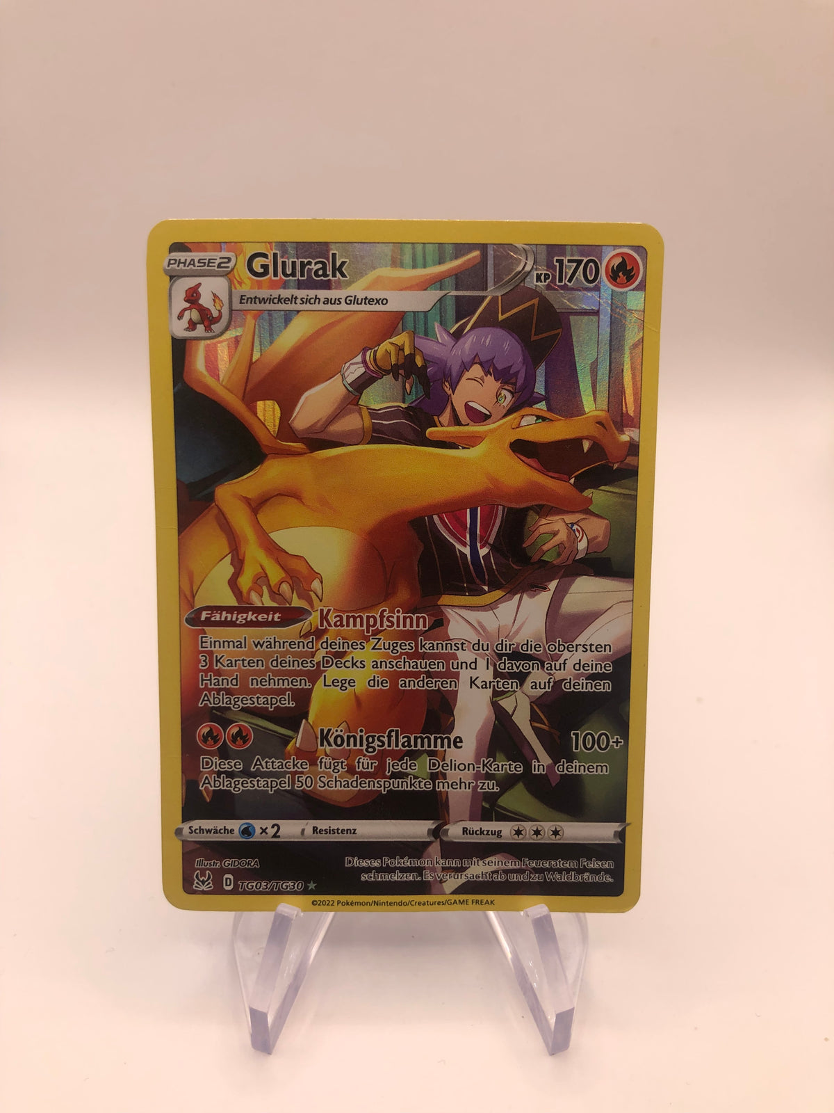 Pokemon Karte Art Rare Glurak TG03/TG30 Deutsch