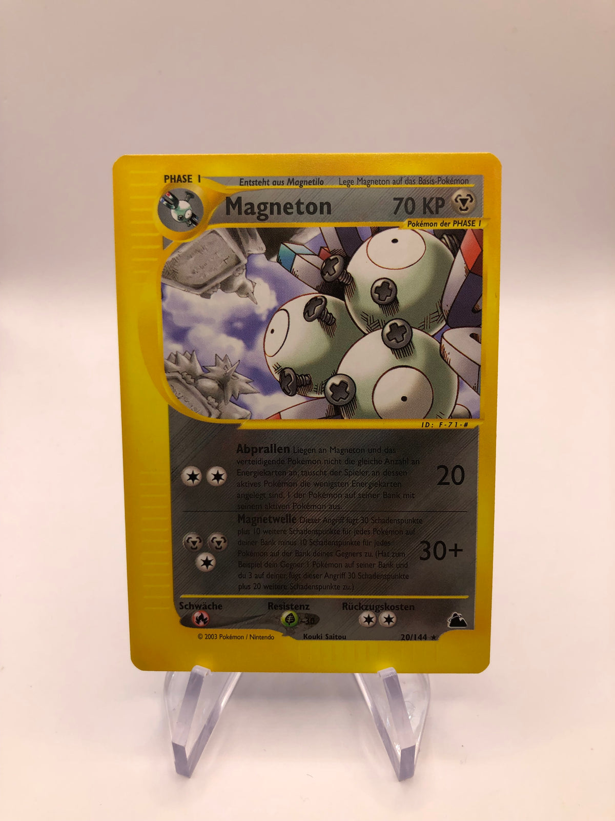 Pokemon Karte E-Series Magneton 20/144 Deutsch