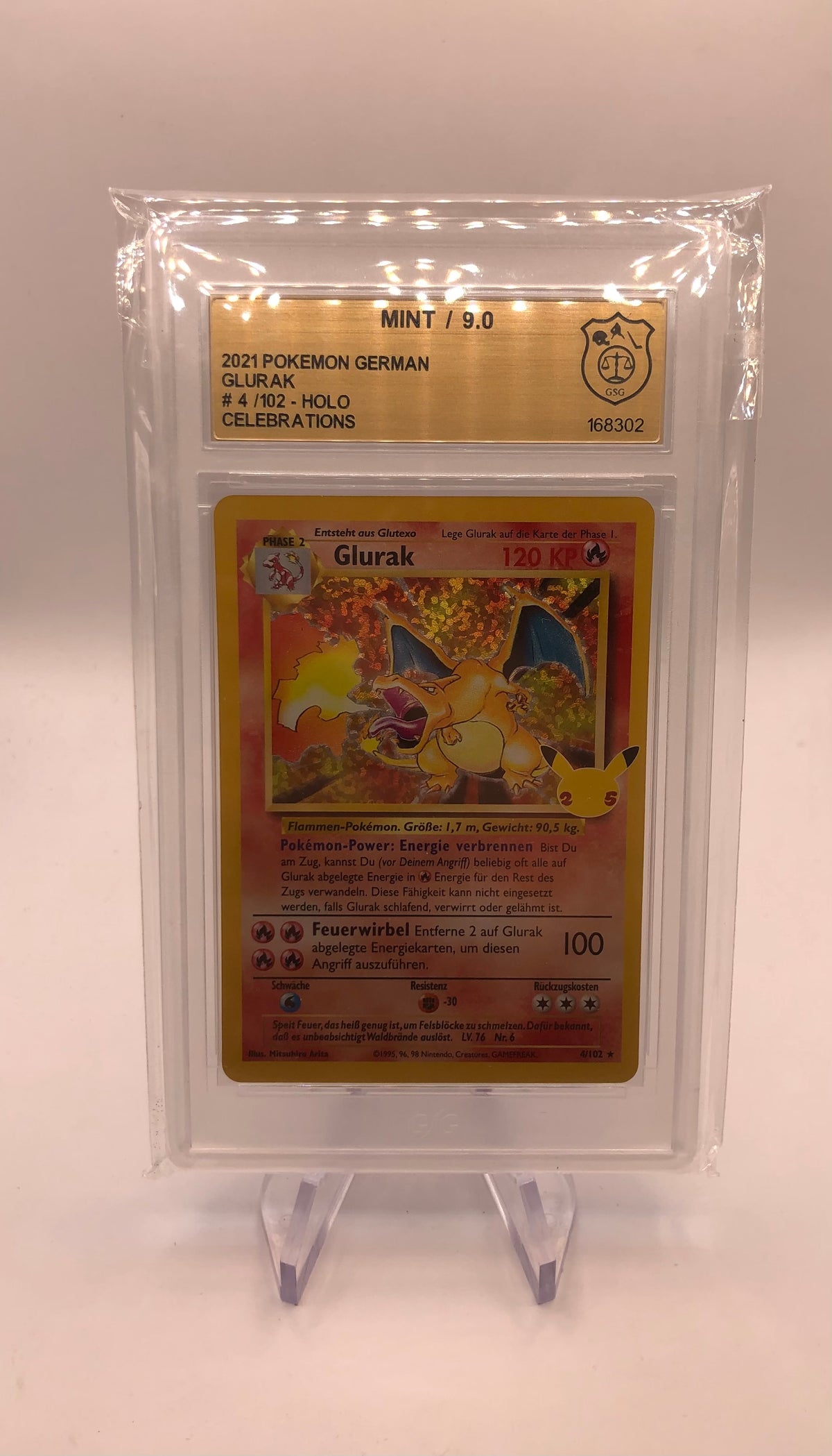 Pokemon Karten Psa 9 Celebration Glurak 4/102 Deutsch