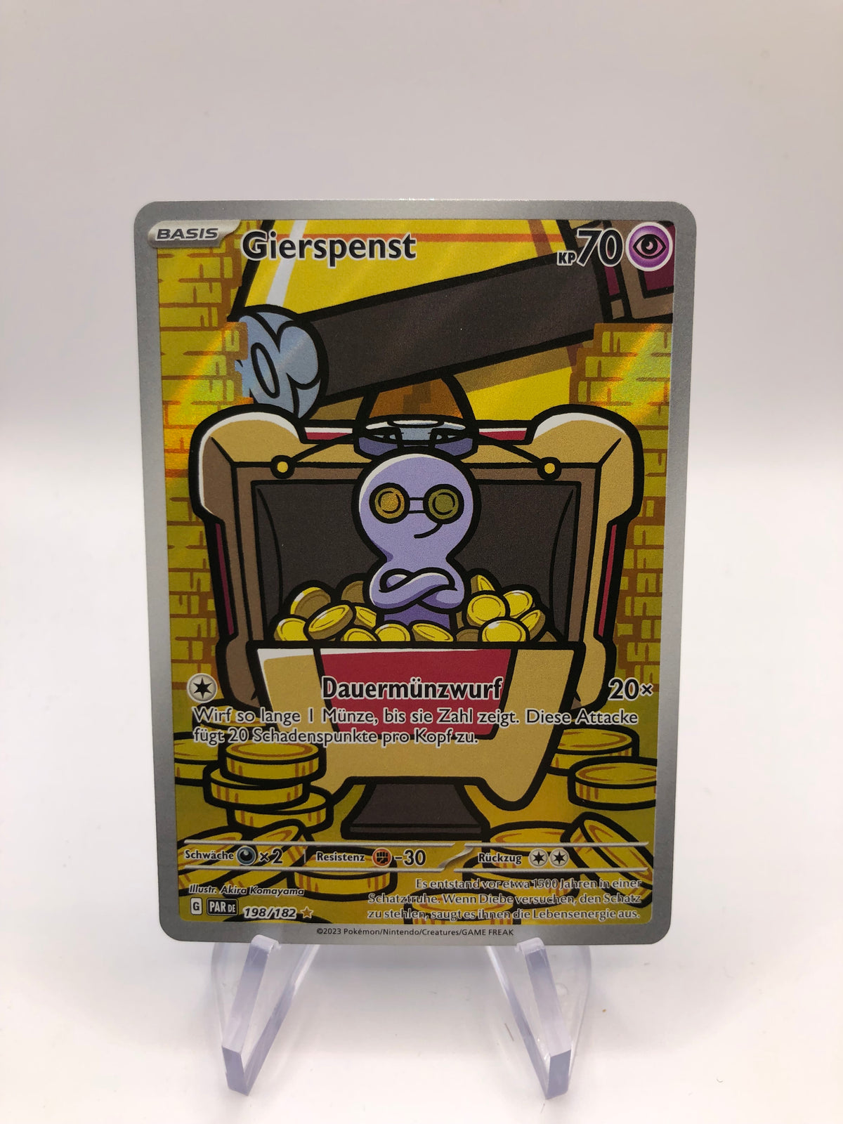 Pokemon Karte Art-Rare Gierspenst 198/182 Deutsch
