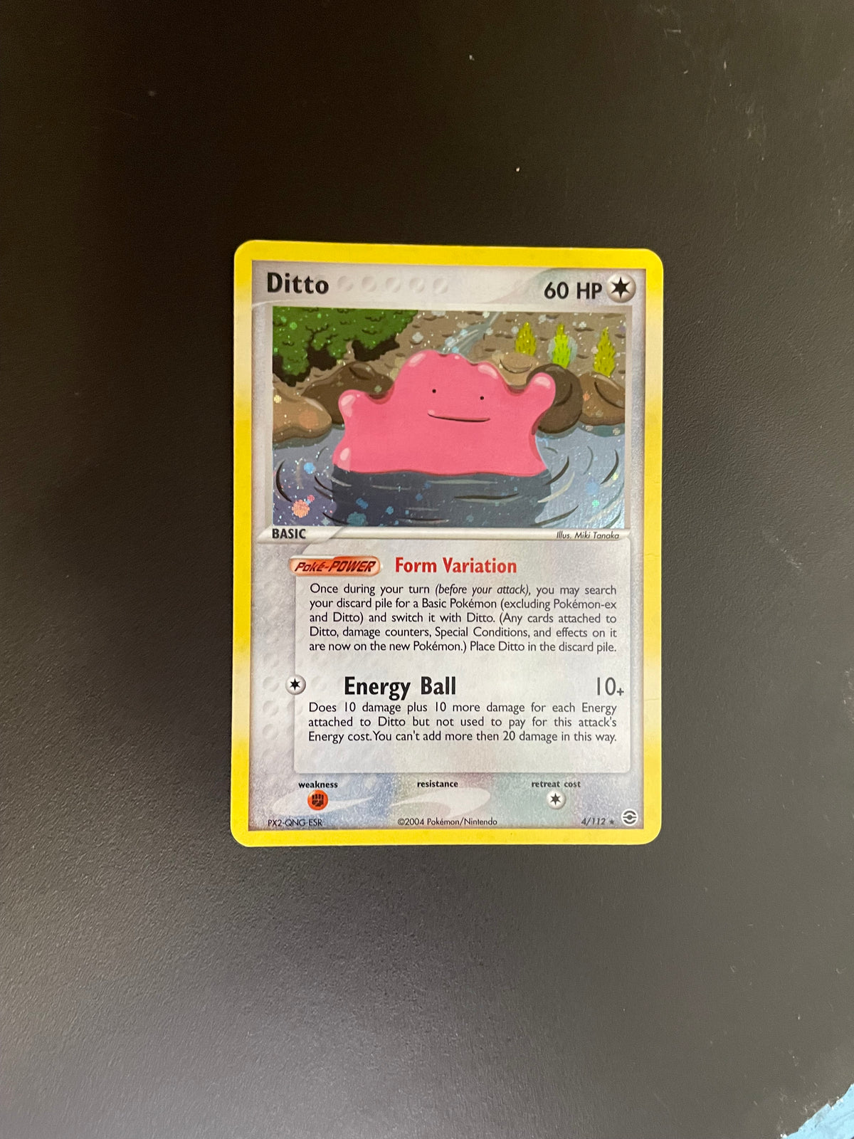 Pokemon Karte Holo Ditto 4/112 Englisch