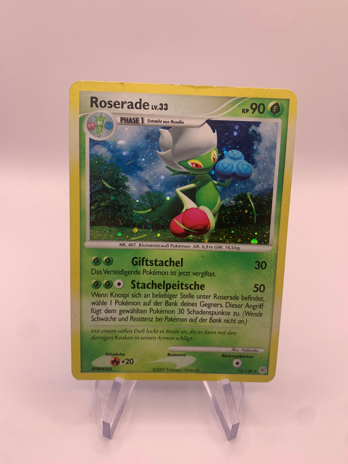 Pokemon Karte Reverse Roserade 13/130 Deutsch