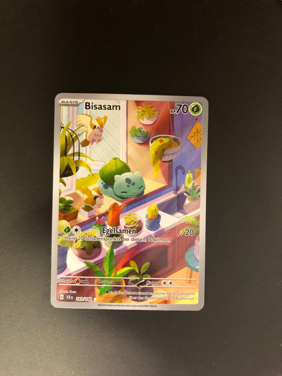 Pokemon Karte Bisasam 143/142 Deutsch