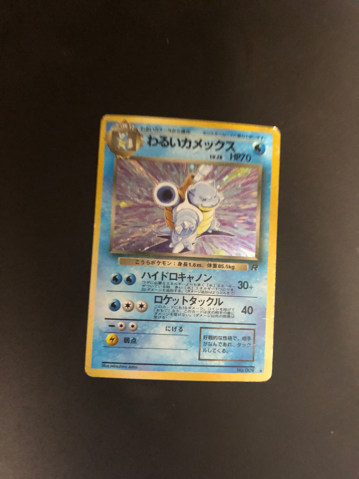 Pokemon Karte Holo Dunkles Turtok No.009 Japanisch