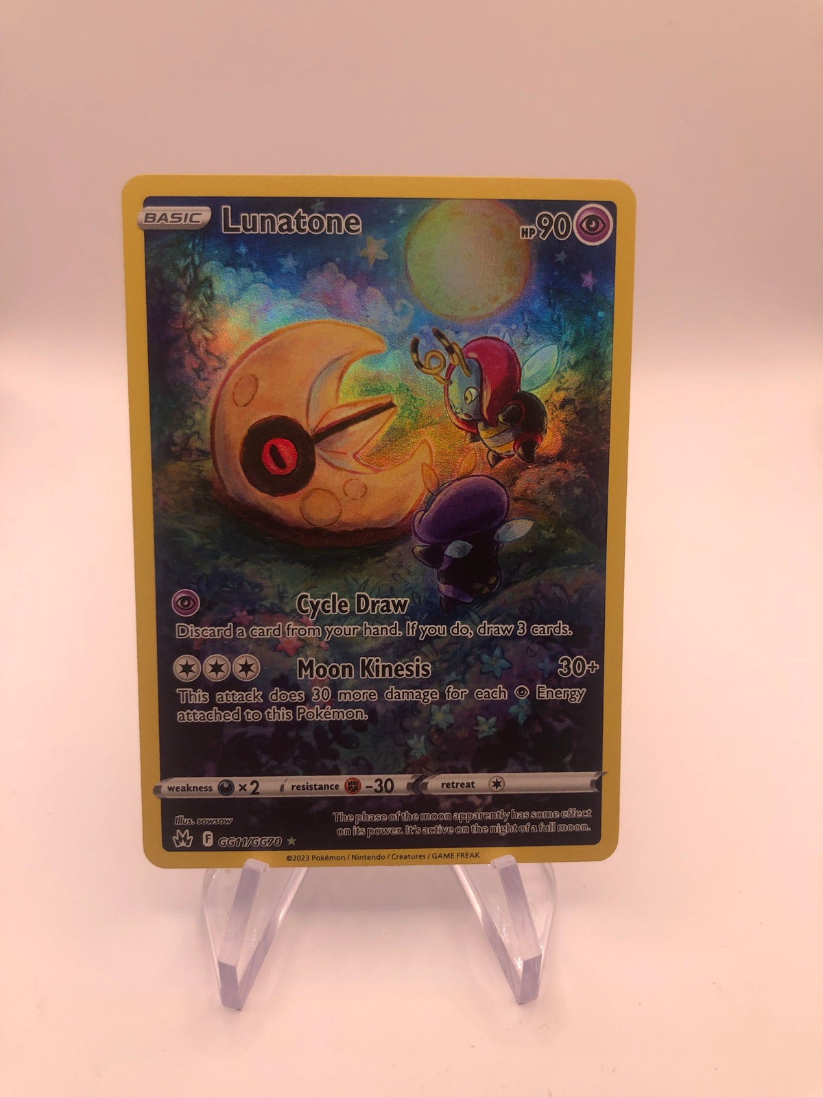 Pokemon Karte Art-Rare Lunastein GG11/GG70 englisch