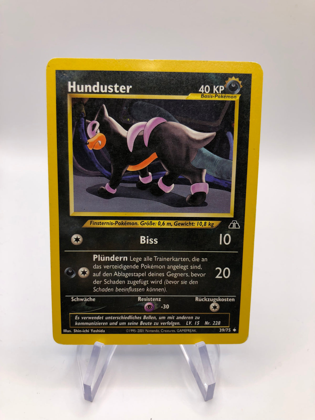 Pokemon Karte Neo Discovery Hunduster 39/75 Deutsch