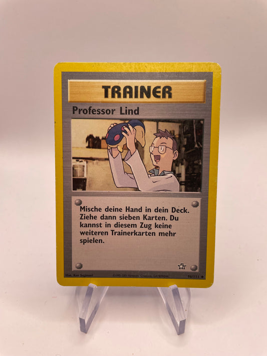 Pokemon Karte Neo Genesis Trainer Prof Lind 96/111 Deutsch