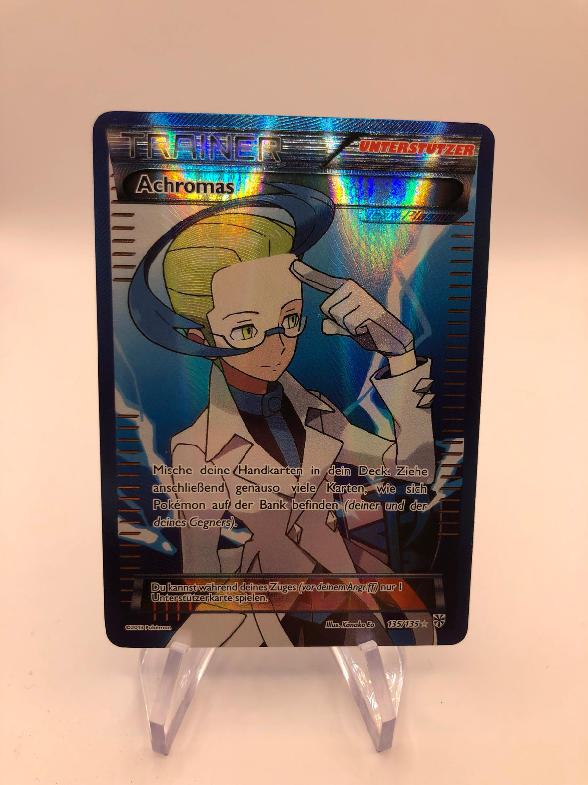Pokemon Karte Holo Trainer Achromas 135/135 Deutsch
