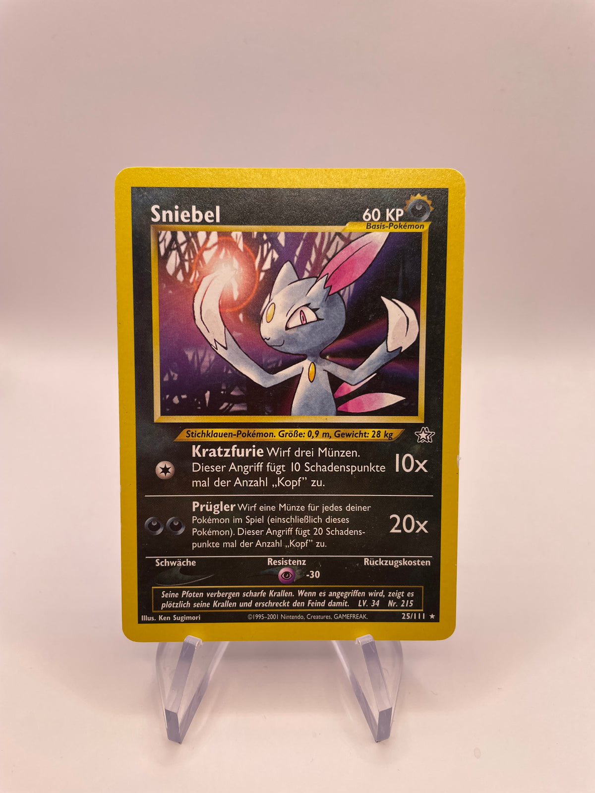 Pokemon Karte Sniebel Neo Genesis 25/111 Deutsch