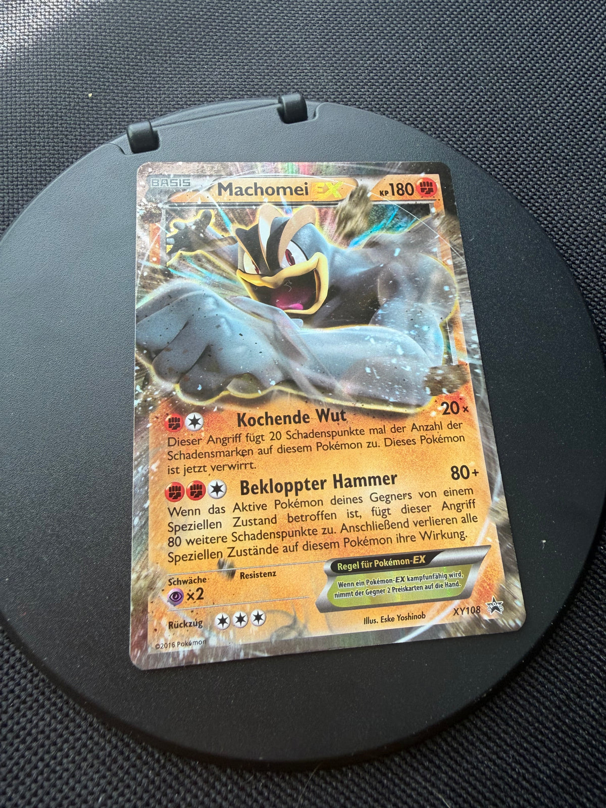 Pokemon Karte Promo Ex Machomei XY108 Deutsch