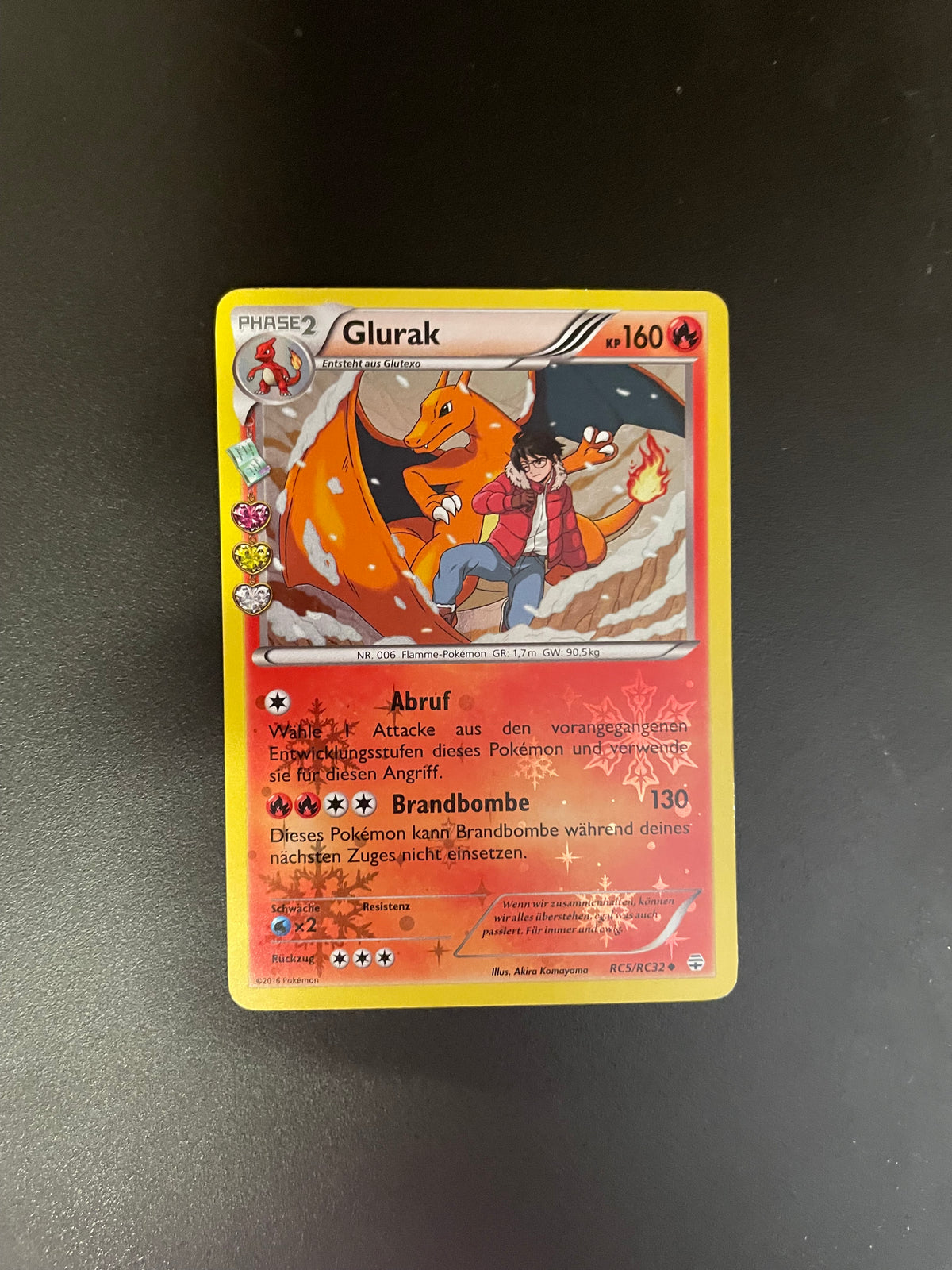 Pokemon Karte Holo Revers Glurak RC5/RC32 Deutsch