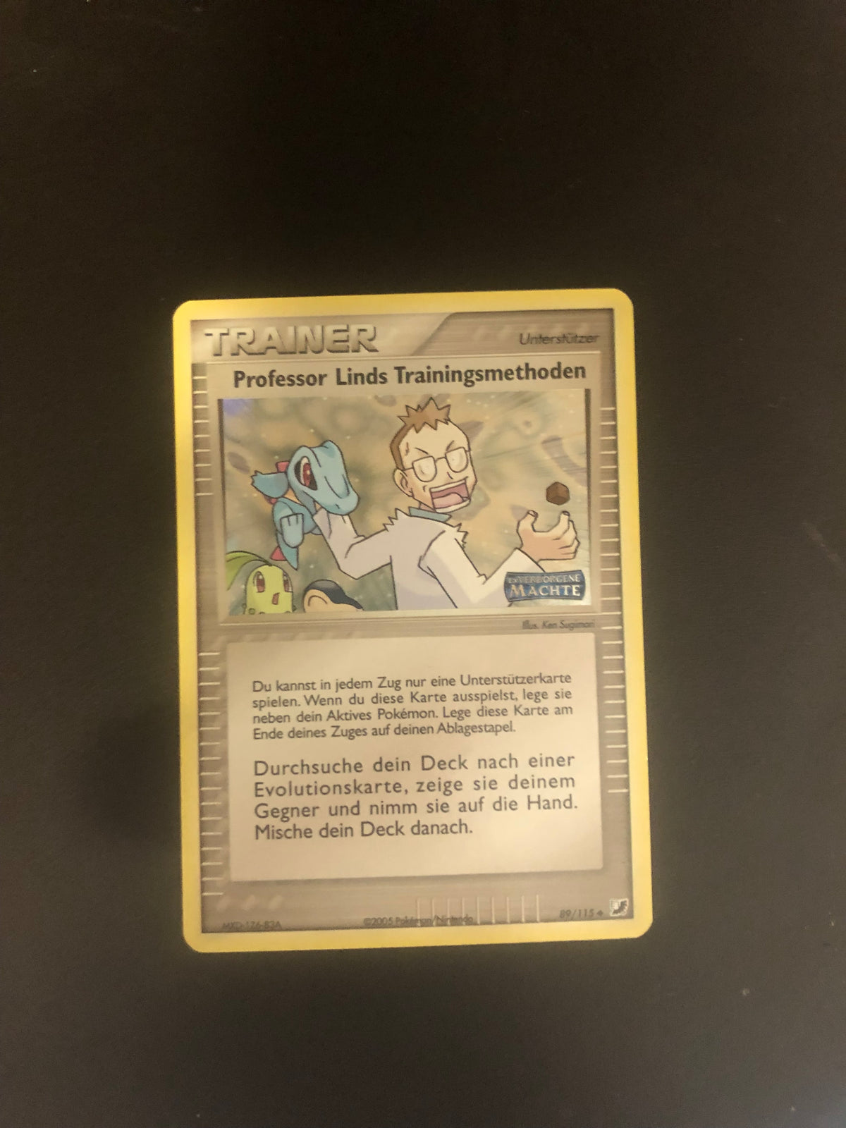 Pokemon Karte Stamp Professor Linds Trainingsmethode 89/115 Deutsch