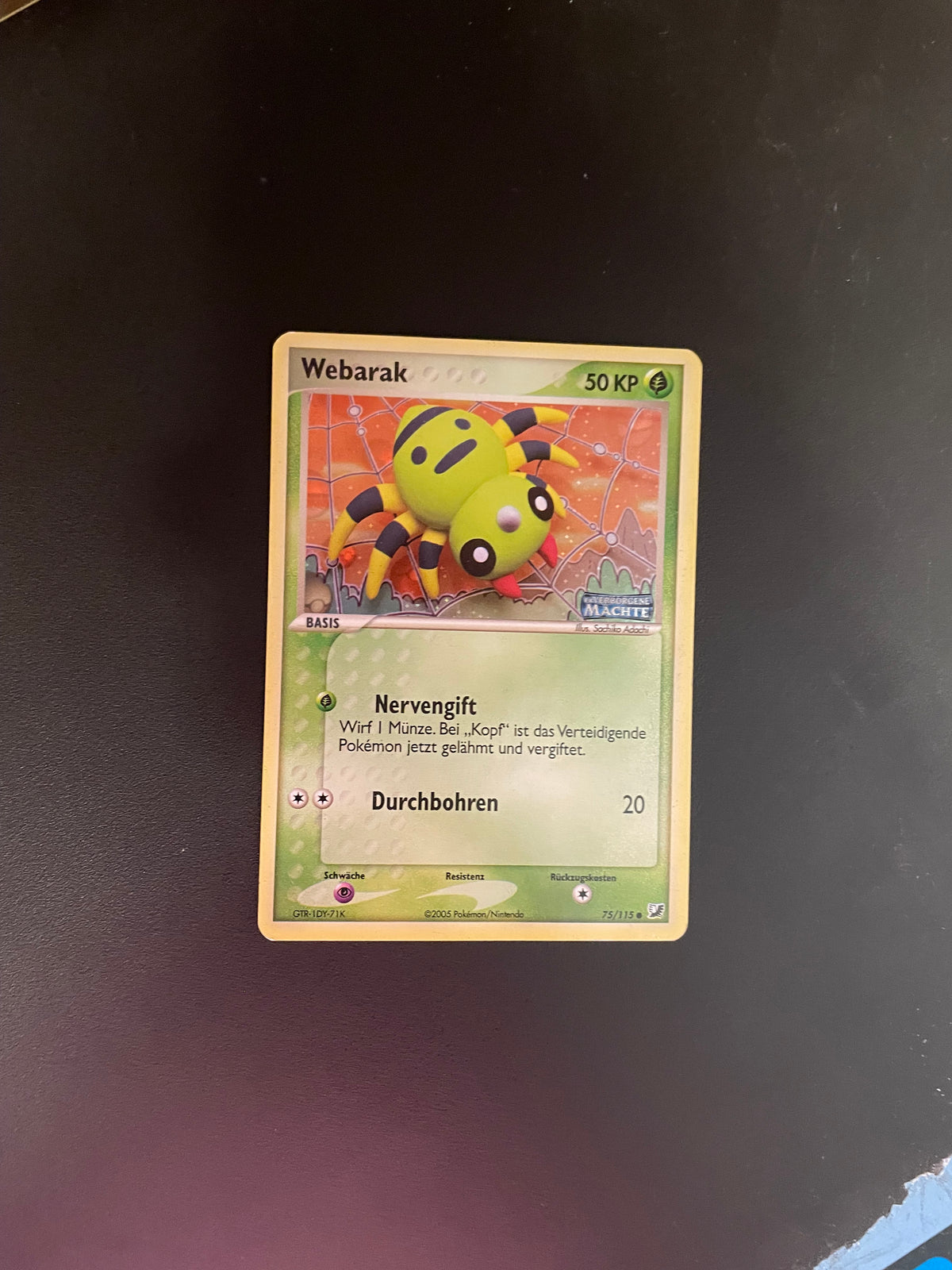 Pokemon Karte Stamp Webarak 75/115 Deutsch