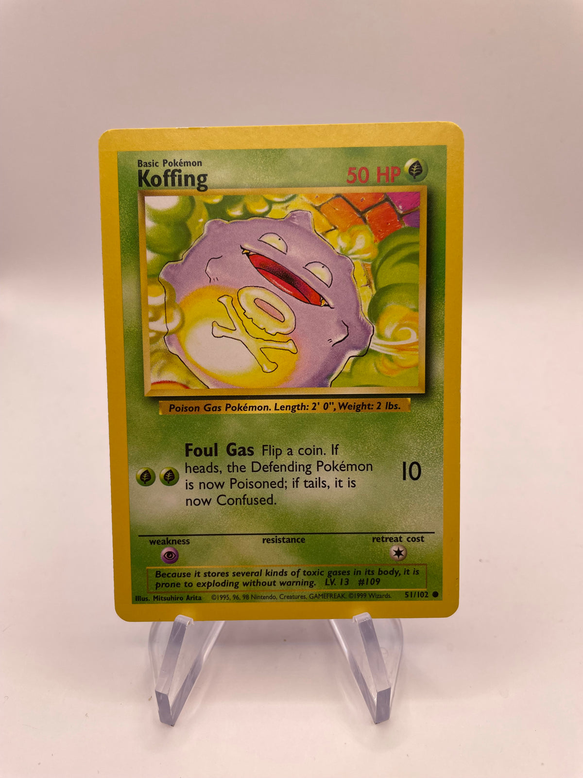 Pokemon Karte Base-Set Koffing 51/102 Englisch