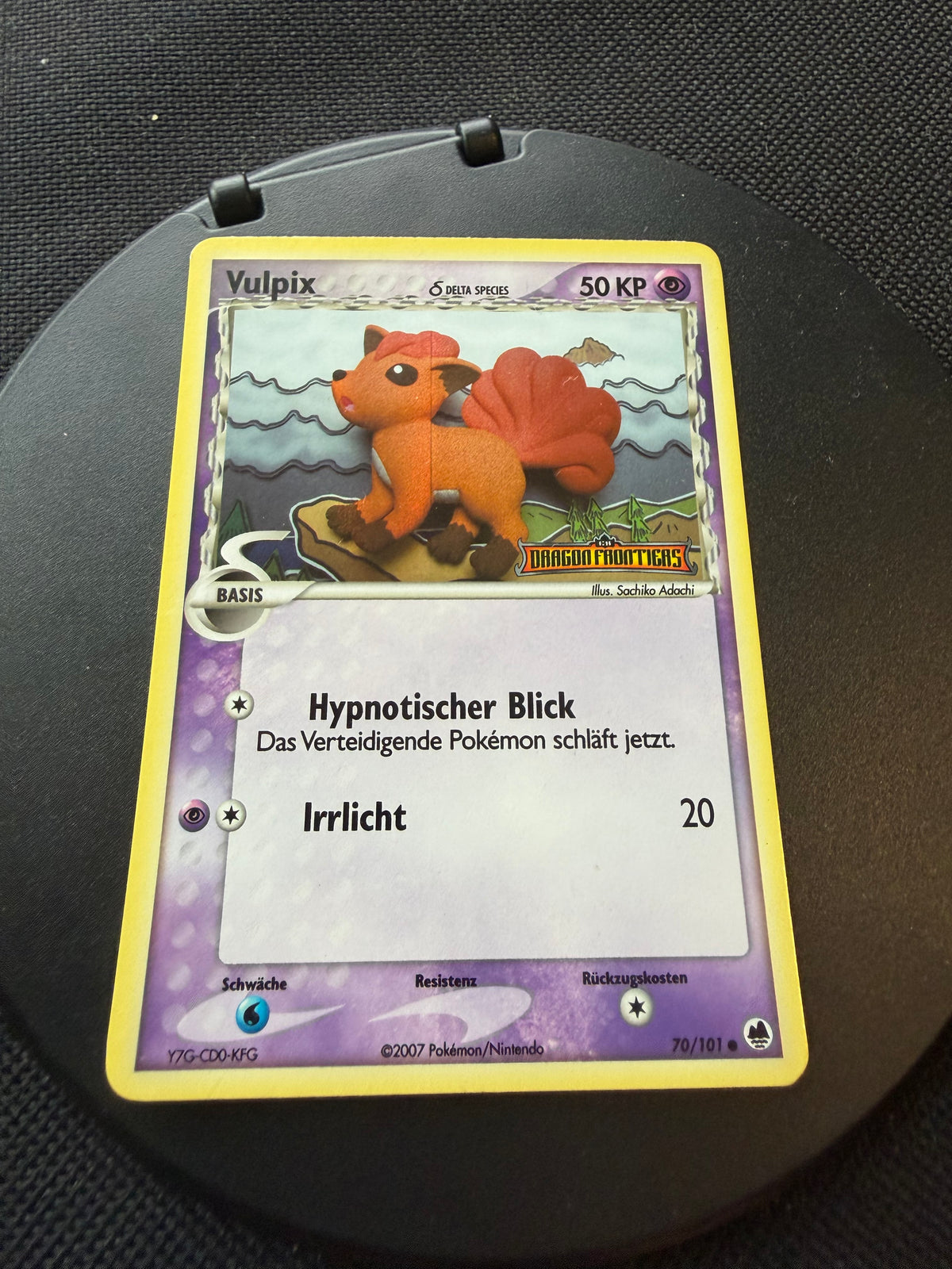 Pokemon Karte Stamp Delta Species Vulpix 70/101 Deutsch