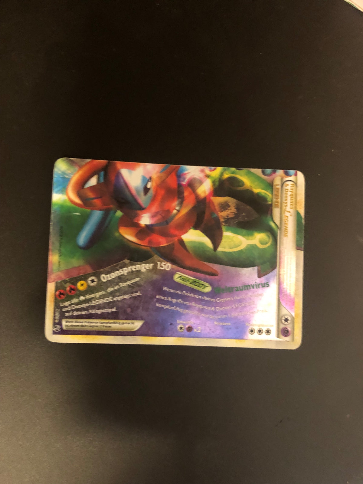 Pokemon Karte Legendem Rayquaza und Deoxys 90/90 Deutsch