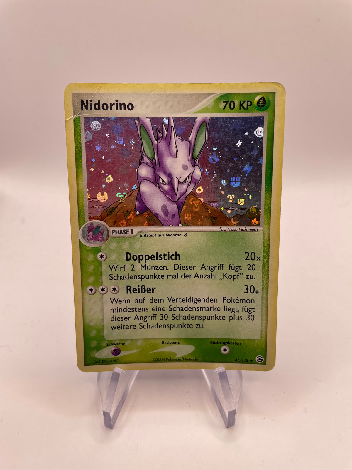 Pokemon Karte Holo Nidorino 41/112 Deutsch
