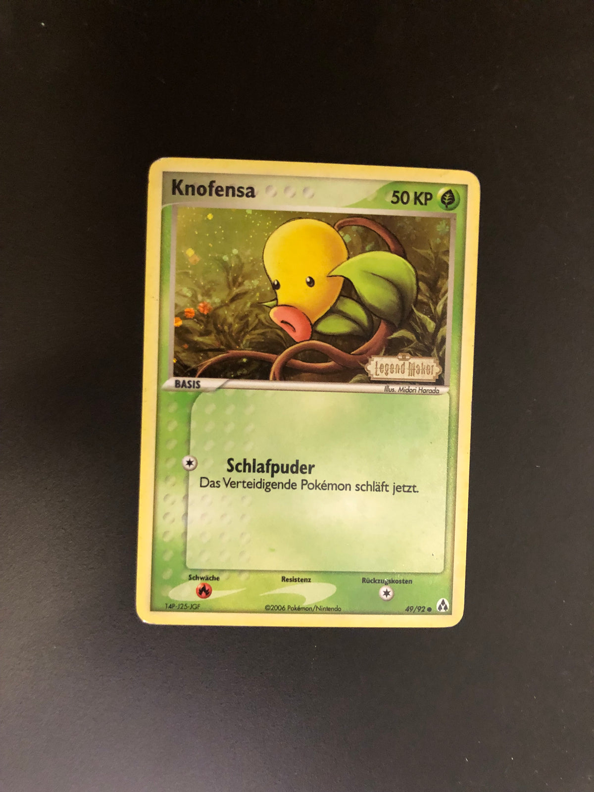 Pokemon Karte Stamp Knofensa 49/92 Deutsch