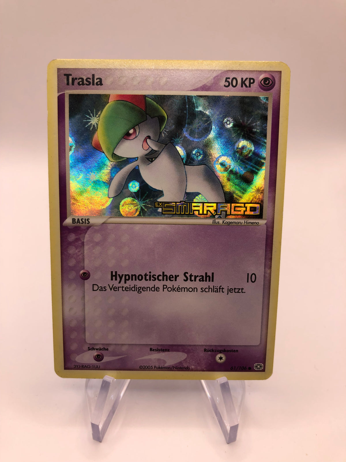 Pokemon Karte Revers Stamp Trasla 61/106 Deutsch