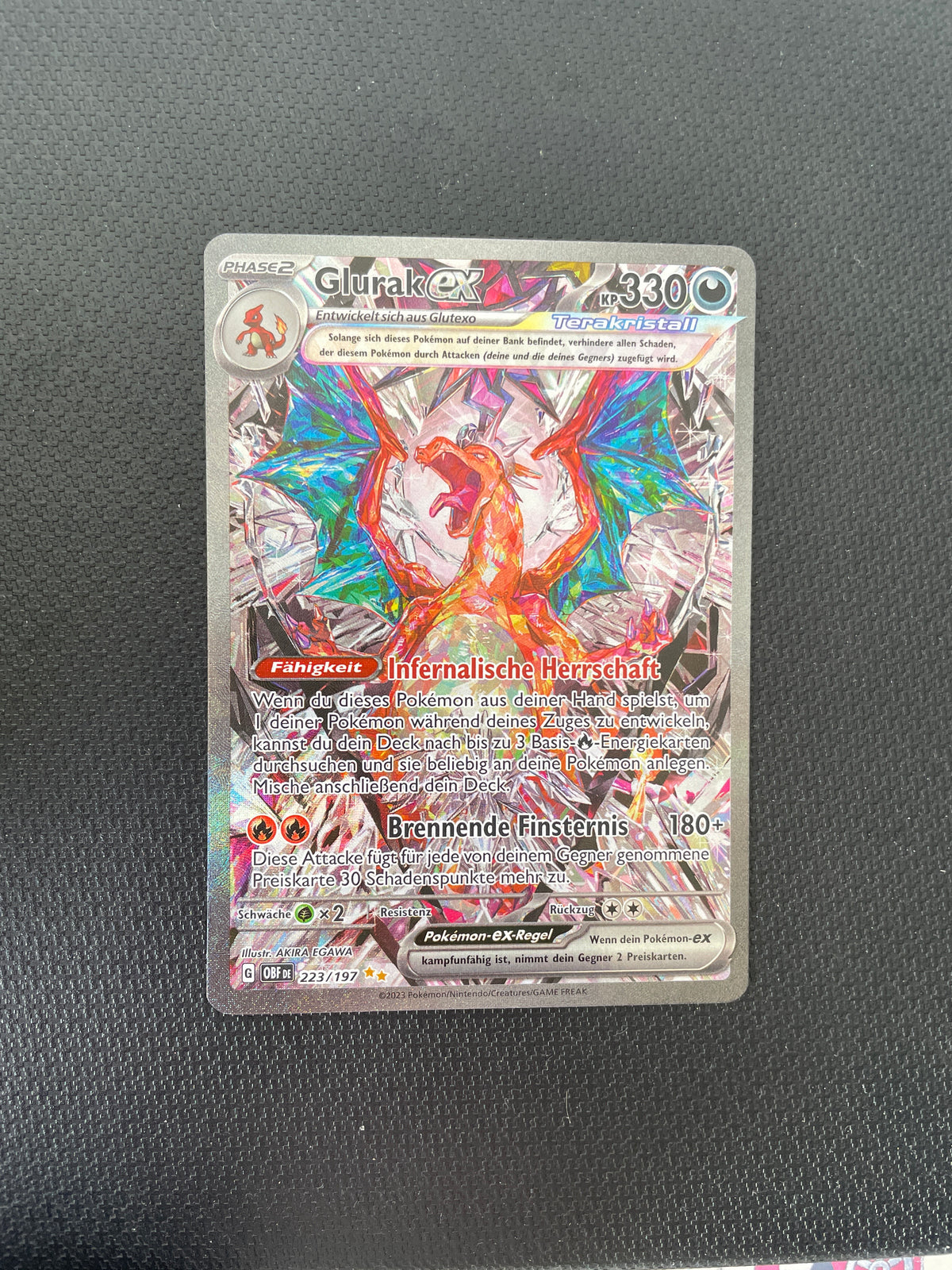 Pokemon Karte Ex Glurak 223/197 Deutsch