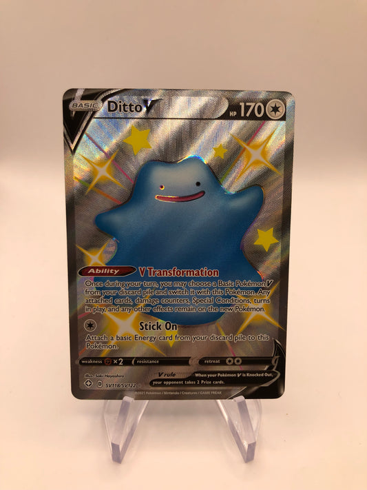 Pokemon Karte V Promo Shiny Ditto SV118/SV122 Englisch