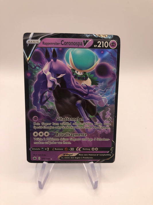 Pokemon Karte V Rappenreiter Coronospa 74/198 Deutsch