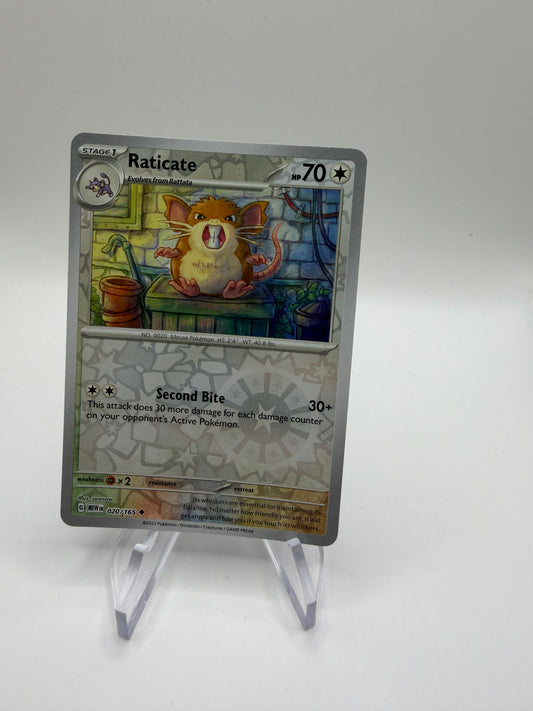 Pokemon Karte Reverse 151 Rattikarl 20/165 Englisch