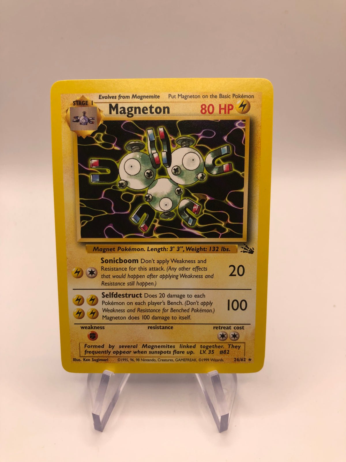 Pokemon Karte Fossil Magneton 26/62 Englisch