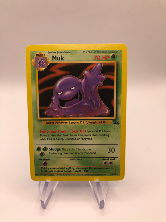 Pokemon Karte Fossil Sleimok 28/62 Englisch