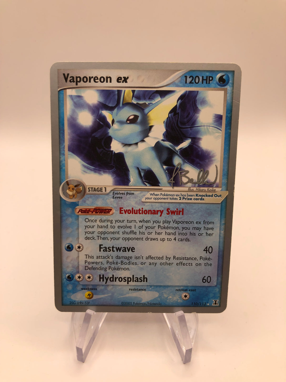 Pokemon Karte EX Aquana 110/113 Englisch