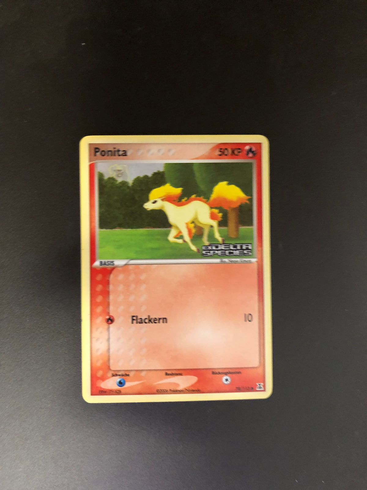 Pokemon Karte Delta Stamp Ponita 78/113 Deutsch