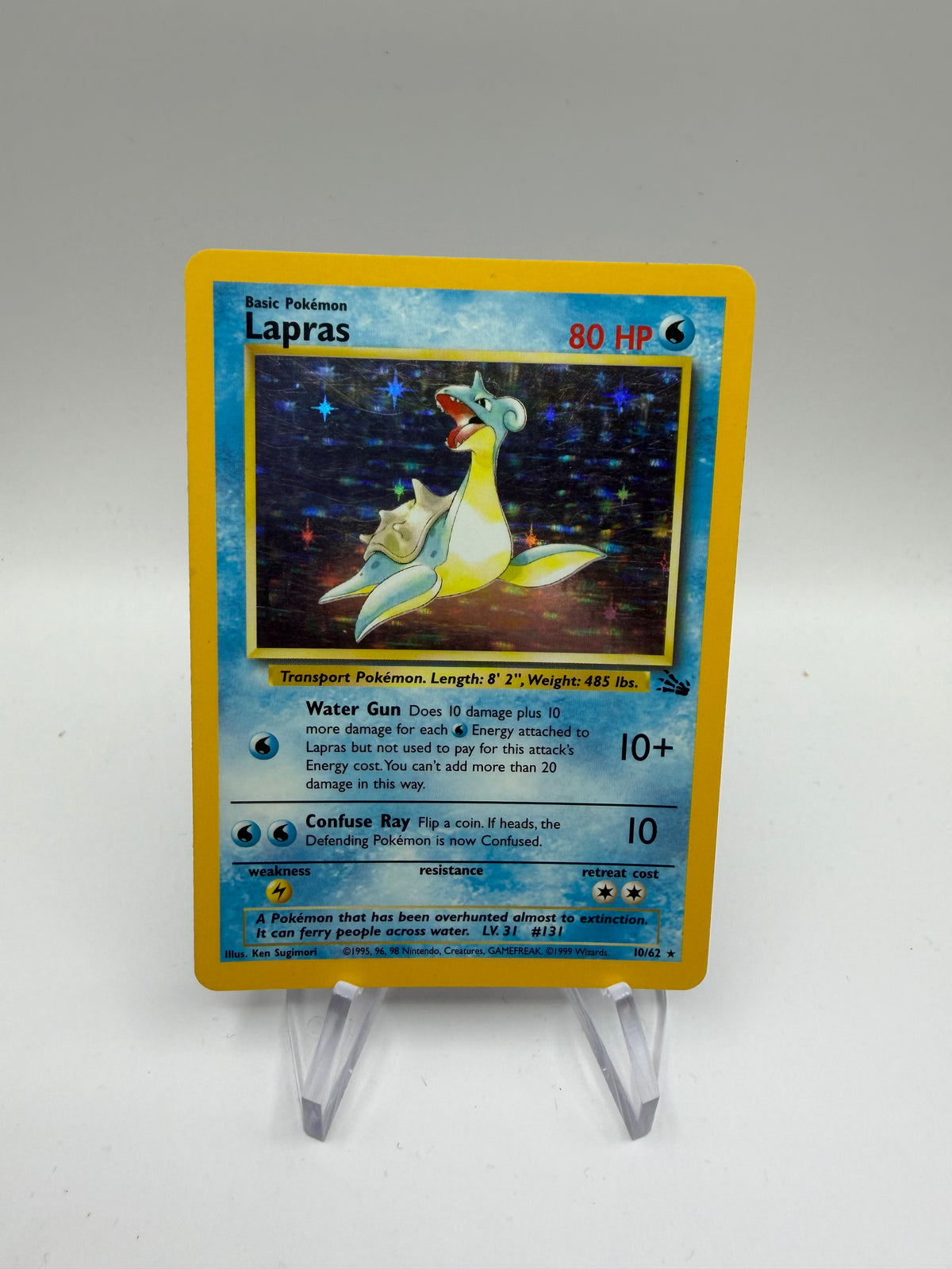 Pokemon Karte Holo Lapras 10/62 Englisch