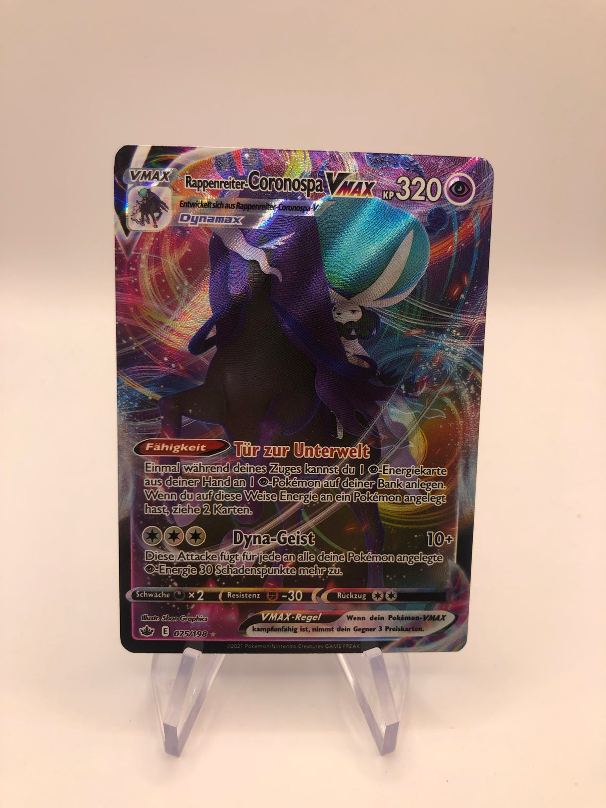 Pokemon Karte Vmax Rappenreiter Coronospa 75/198 Deutsch