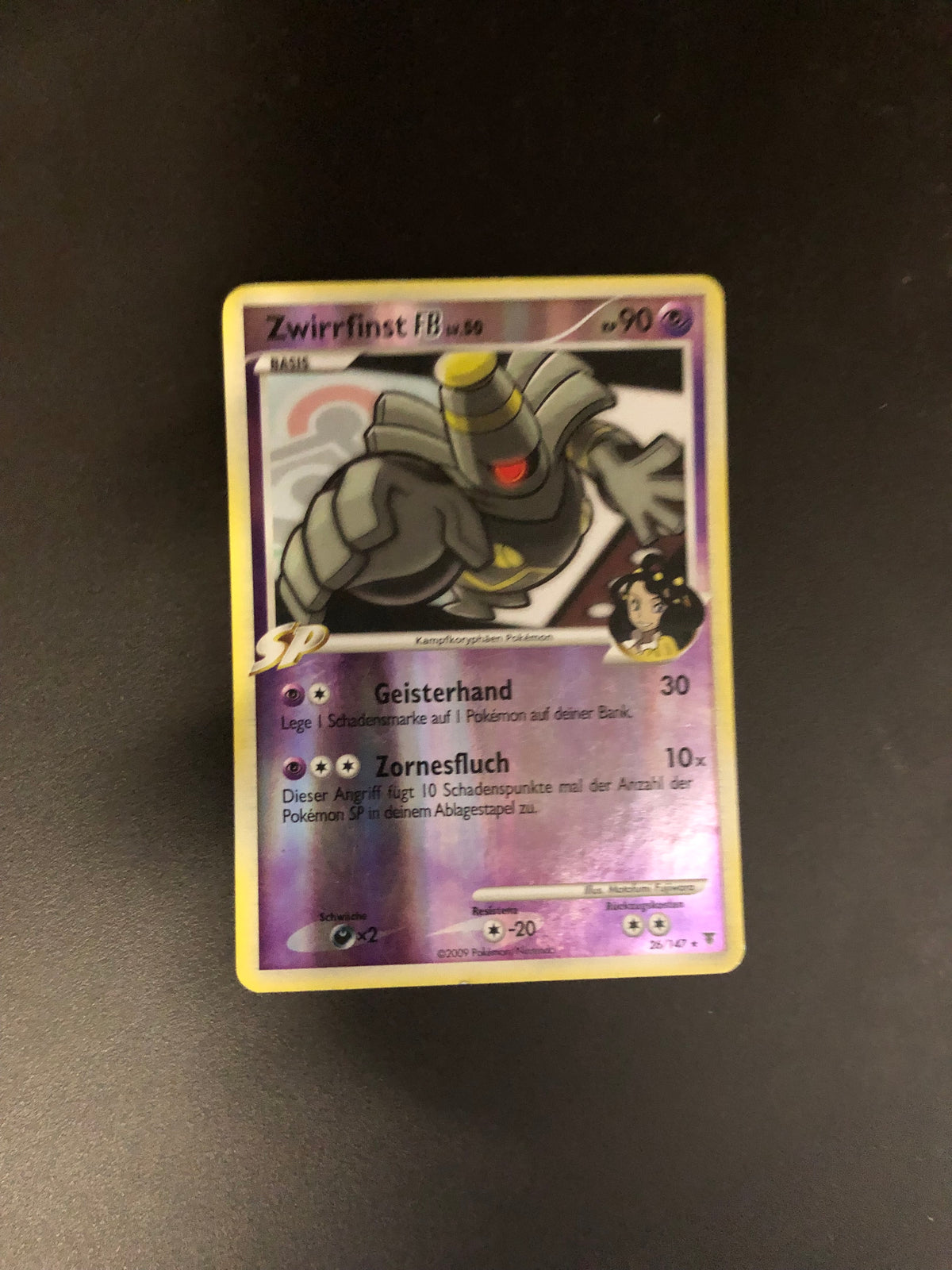 Pokemon Karte Revers Zwirrfinst 26/147 Deutsch
