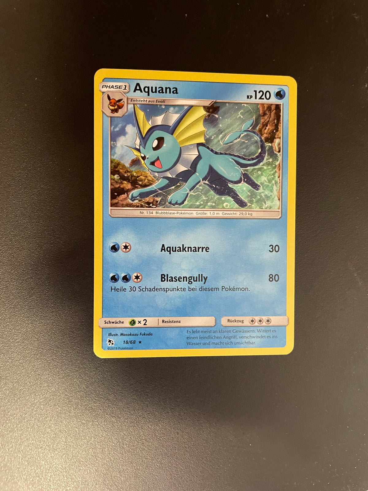 Pokemon Karte Holo Aquana 18/68 Deutsch (Kopie)