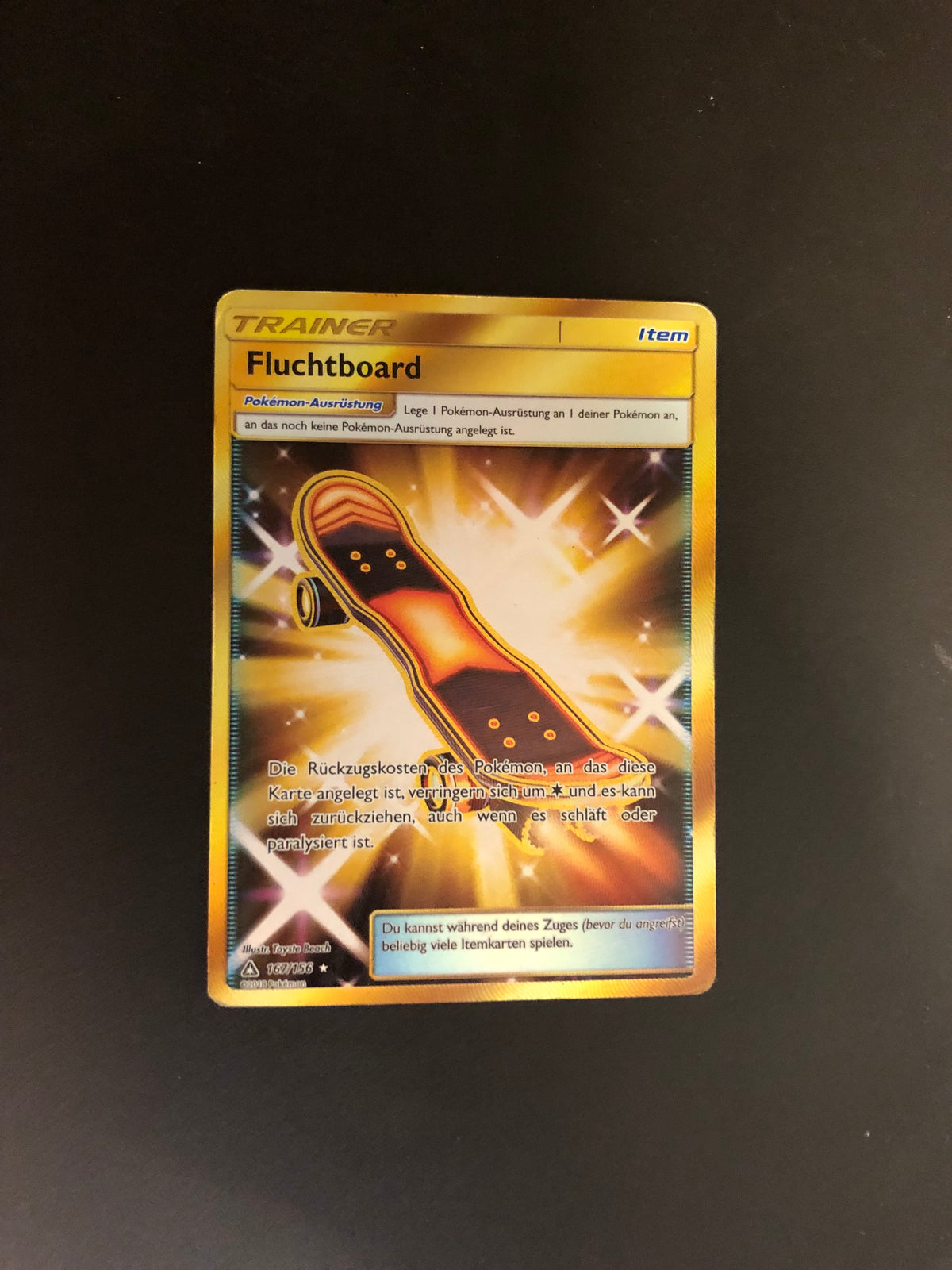 Pokemon Karte Gold Trainer Fluchtboard 167/156 Deutsch