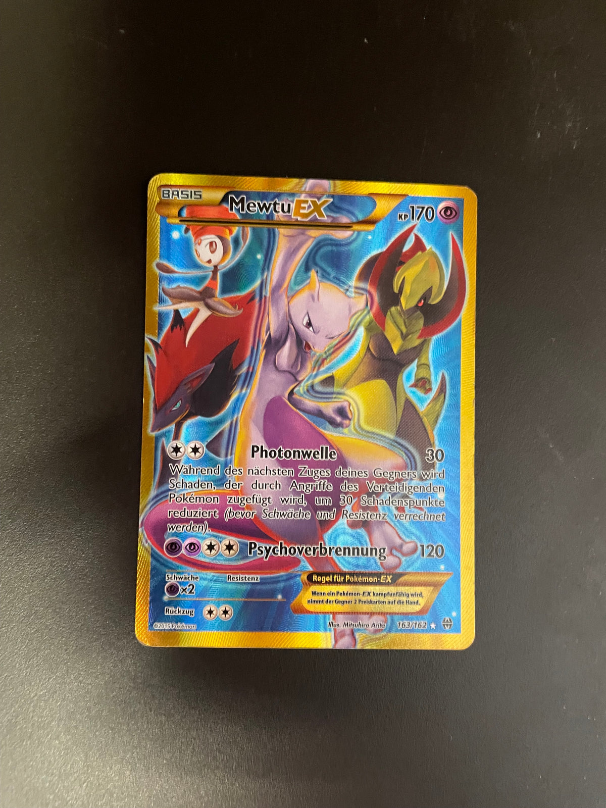 Pokemon Karte EX Mewtu 163/162 Deutsch