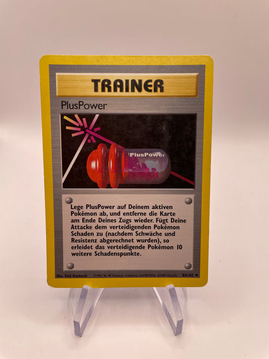 Pokemon Karte Trainer PlusPower 84/102 Bas-Set Deutsch
