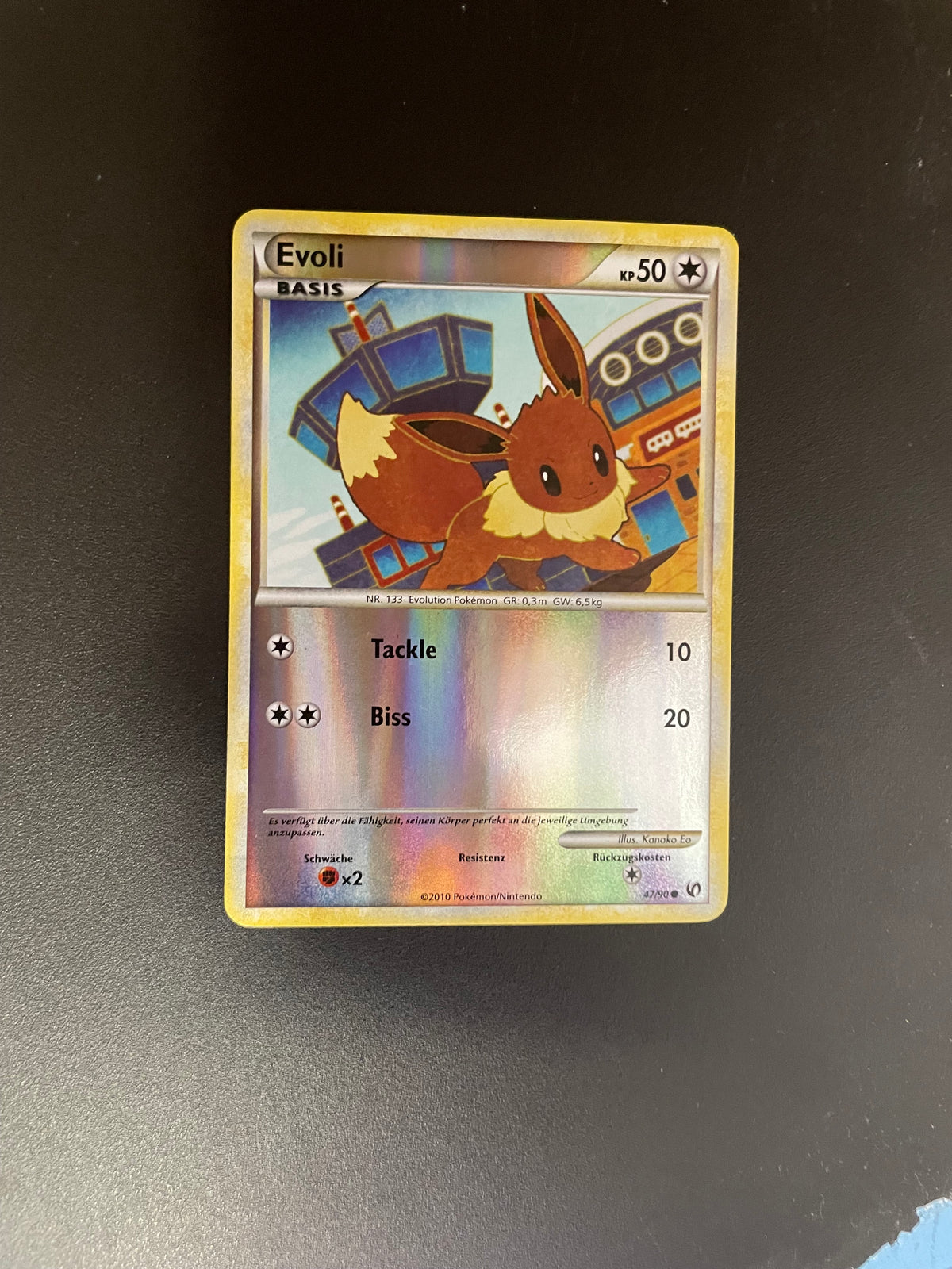Pokemon Karte Revers Evoli 47/90 Deutsch