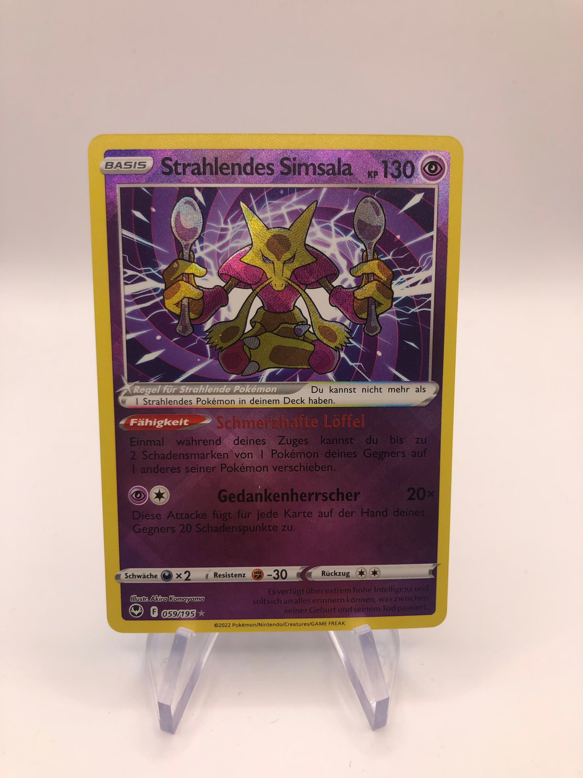 Pokemon Karte Strahlendes Simsala 59/195 Deutsch