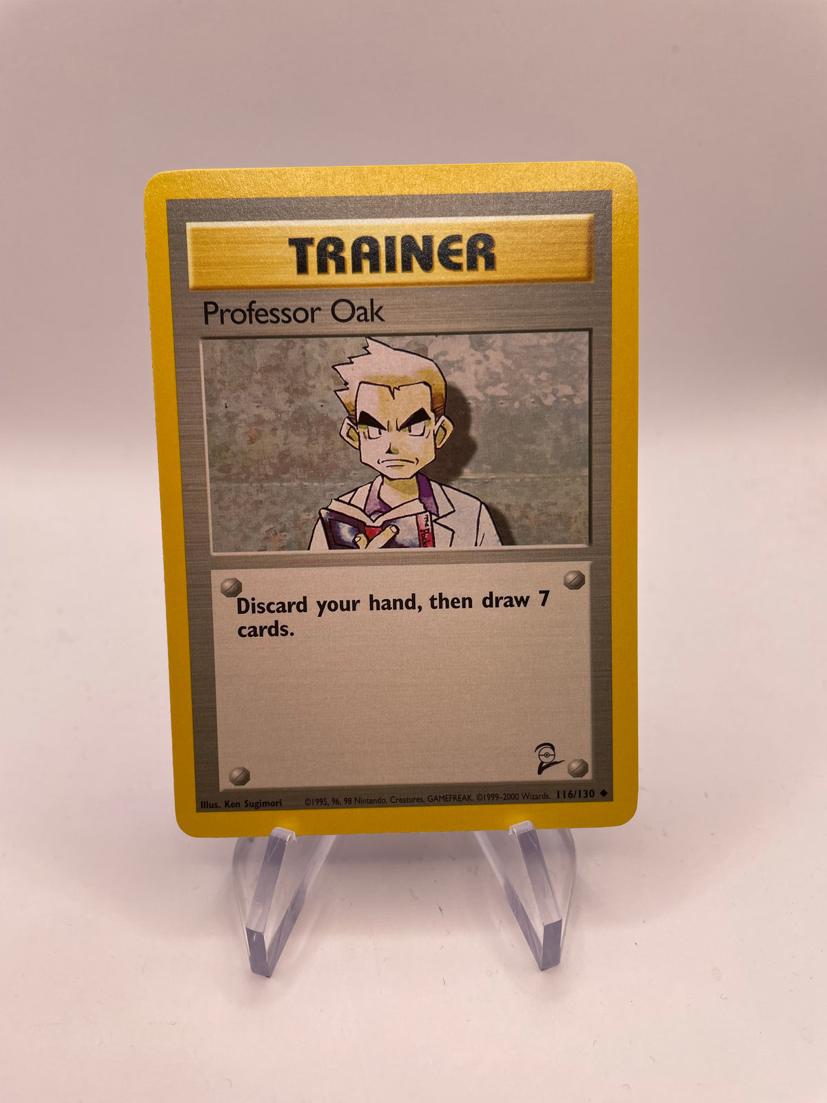Pokemon Karte Base Set 2 Trainer Prof Oak 116/130 Englisch