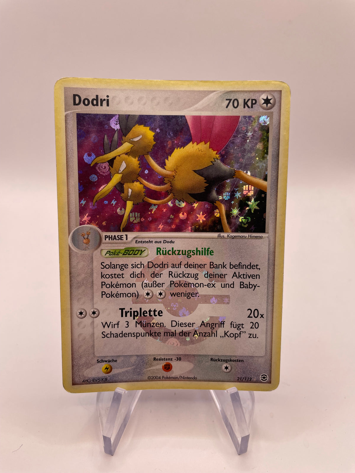 Pokemon Karte Holo Dodri 21/112 Deutsch