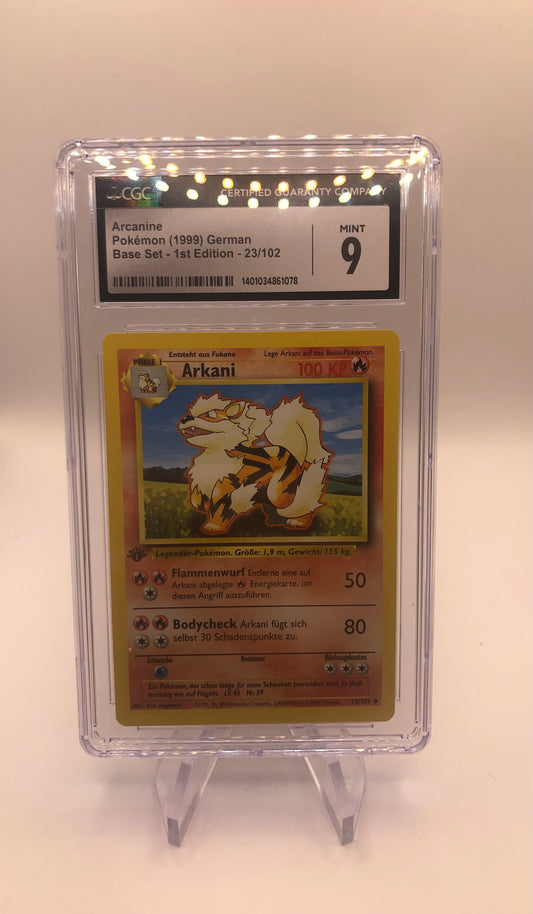 Pokemon Karte 1.Edition CGC 9 Arcani 23/102 Deutsch