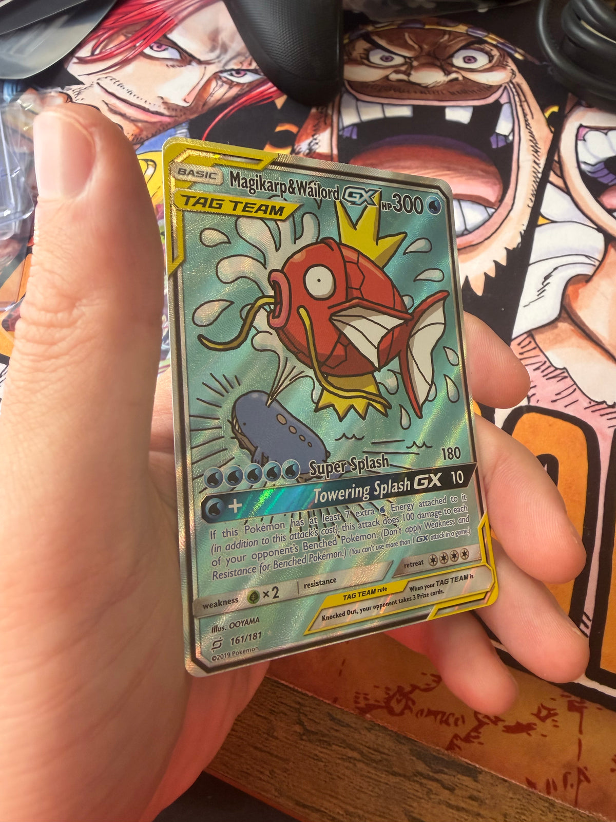 Pokemon Karte Tag Team Alt Art Karpador & Wailod 161/181 Englisch